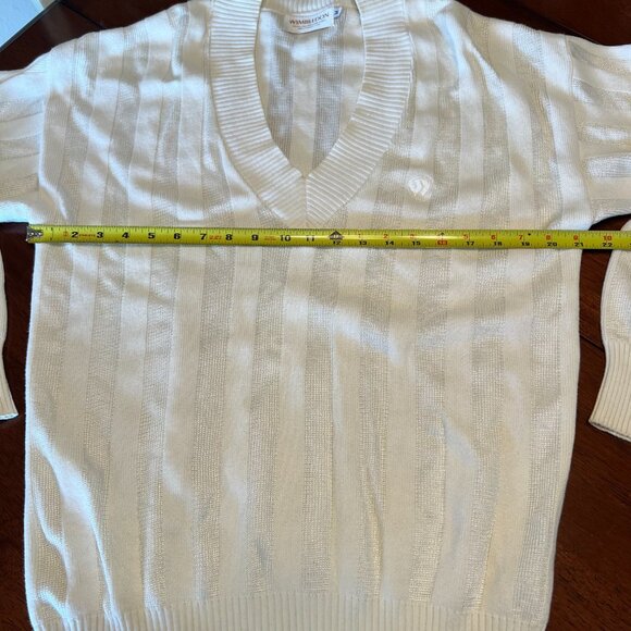 Vintage Wimbledon Brand Tennis Knit Sweater Cotton/Rayon Men's Medium Preppy - Picture 7 of 11
